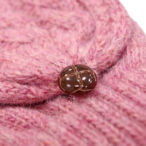 Pink Clamshell Exposed Finger Mittens - Picture 4 of 8